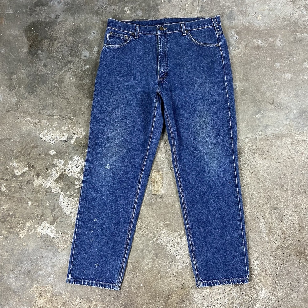 Vintage Carhartt Jeans Size 40x32 Blue Denim Medium Wash Straight Relaxed Fit